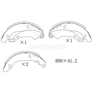 Колодки тормозные барабан RENAULT LOGAN 04-/SANDERO 09- без ABS SAT