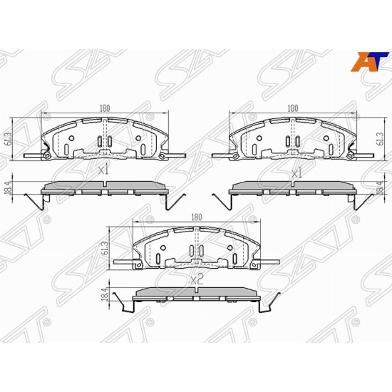 Колодки тормозные перед FORD EXPLORER 3/5 SAT