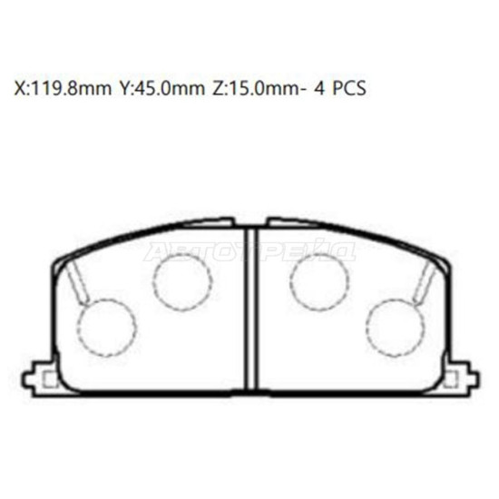 Колодки тормозные перед TOYOTA COROLLA/SPRINTER/RAUM/SPACIO/CALDINA CTR