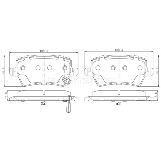 Колодки тормозные зад CHERY TIGGO 8 Pro 21-/JAC J7 20-/JS4 22-/EXEED TXL SAT