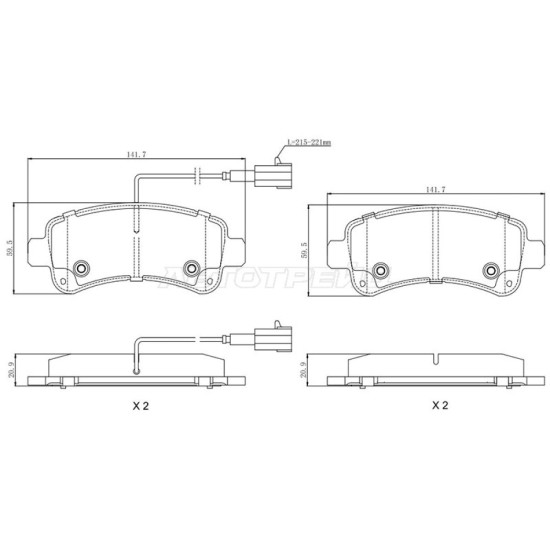 Колодки тормозные зад CITROEN JUMPER BOX/BUS 16-/FIAT DUCATO 16-/PEUGEOT BOXER 16- SAT