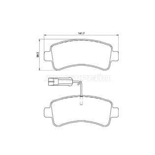 Колодки тормозные задн CITROEN JUMPER BOX/BUS 16-/FIAT DUCATO 16-/PEUGEOT BOXER 16- BREMBO