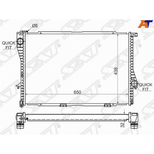 Радиатор BMW 5-Series 95-04 / 7-Series 94-01 SAT