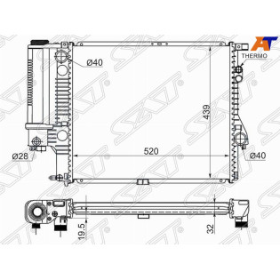 Радиатор BMW 5-Series 95-04 SAT