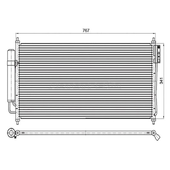 Радиатор кондиционера NISSAN TEANA J31 03-08 SAT