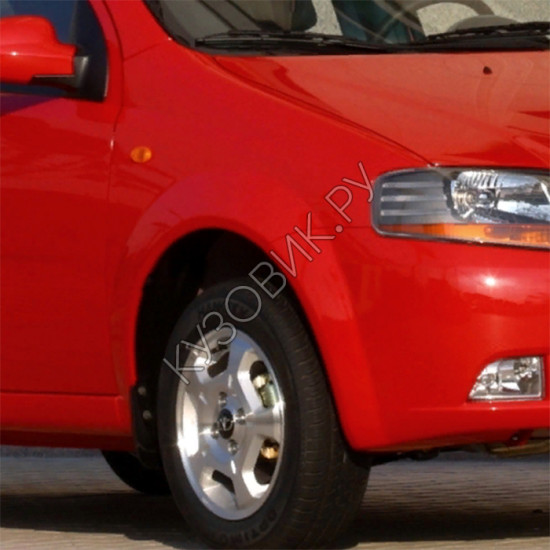 Крыло переднее правое с отверстием в цвет кузова Chevrolet Aveo T200 (2003-2008) седан