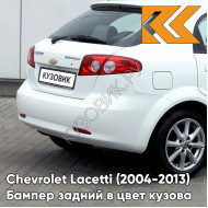 Бампер задний в цвет кузова Chevrolet Lacetti (2004-2013) хэтчбек GAZ - Summit White - Белый