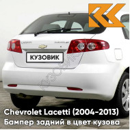 Бампер задний в цвет кузова Chevrolet Lacetti (2004-2013) хэтчбек 11U - Galaxy White - Белый