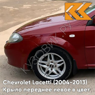 Крыло переднее левое в цвет кузова Chevrolet Lacetti (2004-2013) хэтчбек 70U - RED ROCK - Красный