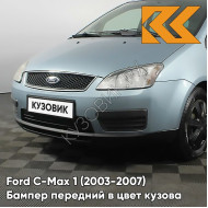 Бампер передний в цвет кузова Ford C-Max 1 (2003-2007) 3HRC - VITRO - Голубой