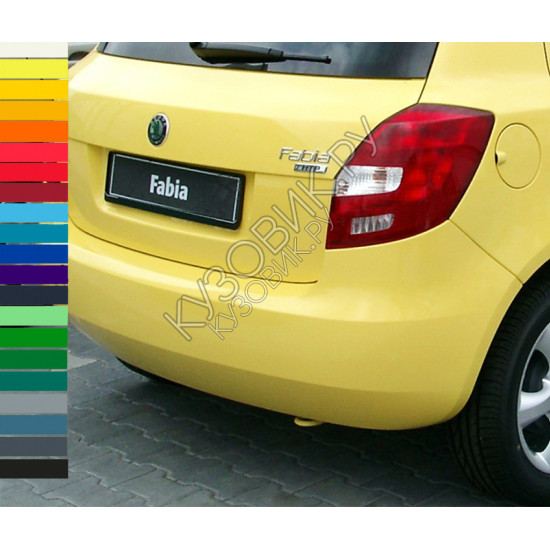 Бампер задний в цвет кузова Skoda Fabia 2 (2007-2014) Бампер задний в цвет кузова Skoda Fabia 2 (2007-2014)